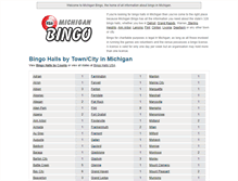 Tablet Screenshot of michiganbingo.com